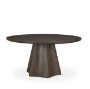 71107-AB - Jovani 60" Solid Dark Brown Mango Wood Round Dining Table