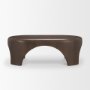 70831 - Shima Oval Dark Brown Wood w/ Arched Legs Coffee Table