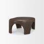 70831 - Shima Oval Dark Brown Wood w/ Arched Legs Coffee Table