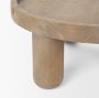 70926 - Virve Round Light Brown Wood w/ Gray Wash Wooden Trays