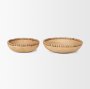 70928 - Wendell Light Brown Wood w/ Wood Bead Round Bowls