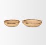 70928 - Wendell Light Brown Wood w/ Wood Bead Round Bowls