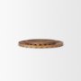 70929 - Waverly Round Light Brown Wood Scalloped Edged Trays