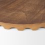 70929 - Waverly Round Light Brown Wood Scalloped Edged Trays