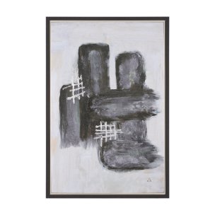 Semblance I by Mercana Studio a Hand Embellished Textured Framed Canvas