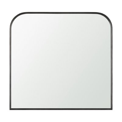 70900 - Timon Brushed Black Metal Frame Square Arched Mirror