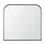 70900 - Timon Brushed Black Metal Frame Square Arched Mirror