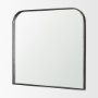 70900 - Timon Brushed Black Metal Frame Square Arched Mirror