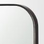 70900 - Timon Brushed Black Metal Frame Square Arched Mirror