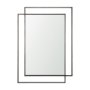 70904 - Tiva Rectangular Dual Metal Frame Gunmetal Mirror
