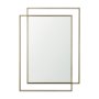 70905 - Tiva Rectangular Dual Brushed Gold Metal Framed Mirror