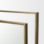70905 - Tiva Rectangular Dual Brushed Gold Metal Framed Mirror