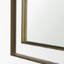 70905 - Tiva Rectangular Dual Brushed Gold Metal Framed Mirror