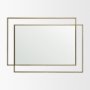 70905 - Tiva Rectangular Dual Brushed Gold Metal Framed Mirror