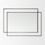 70904 - Tiva Rectangular Dual Metal Frame Gunmetal Mirror