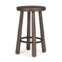 71037 - Weldon Dark Brown Wood w/ Matte Black Metal Counter Stool