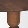 70848-AB - Sonel Pedestal Medium Dark Brown Acacia Wood Foyer Table