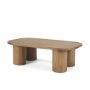70858-AB - Tavi Rectangular Natural Brown w/ Column Legs Coffee Table