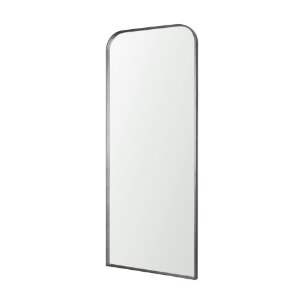 Tamira Tall Brushed Gunmetal Metal Arched Mirror