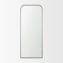 70898 - Tamira Tall Brushed Gunmetal Metal Arched Mirror