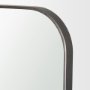 70898 - Tamira Tall Brushed Gunmetal Metal Arched Mirror