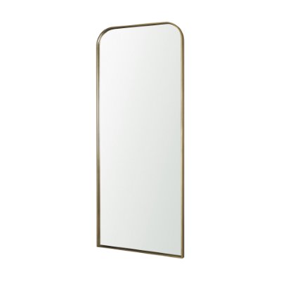 70899 - Tamira 75.8" Tall Brushed Brass Metal Arched Mirror