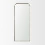 70899 - Tamira 75.8" Tall Brushed Brass Metal Arched Mirror