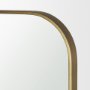 70899 - Tamira 75.8" Tall Brushed Brass Metal Arched Mirror