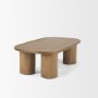 70858-AB - Tavi Rectangular Natural Brown w/ Column Legs Coffee Table