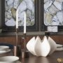 70649 - Petria Antiqued Gold Textured Metal Taper Candle Holders