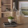 70932 - Troian Medium Rattan Wrapped Glass Bottle