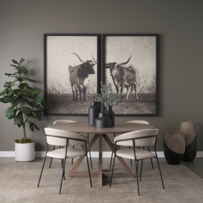 70847 - Jennings 60" Light Brown Wood Dining Table