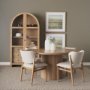 69874-AB - Terra 60L x 60W x 30H Light Brown Wood Round Fluted Dining Table