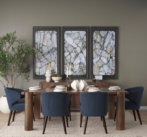 70843-AB - Tammar Rectangular Brown Wood w/ Tapered Legs Dining Table