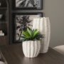 70987 - Velia Short Seashell Sculptural Cream Glazed Ceramic Vase