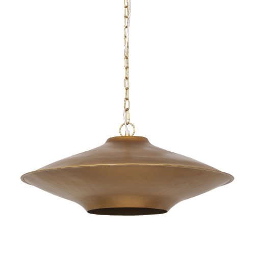 70913 - Titus 1-Light Brass Finished Metal Disc Pendant