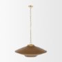 70913 - Titus 1-Light Brass Finished Metal Disc Pendant