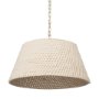 70917 - Tosha 1-Light Tapered Cotton Rope Drum Pendant