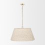 70917 - Tosha 1-Light Tapered Cotton Rope Drum Pendant
