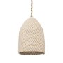 70918 - Tosha 1-Light Cotton Rope Bell Pendant
