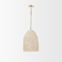 70918 - Tosha 1-Light Cotton Rope Bell Pendant