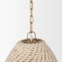 70918 - Tosha 1-Light Cotton Rope Bell Pendant