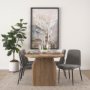 70260 - Eve Dining Chair w/ Gray Fabric & Matte Black Metal