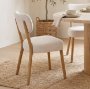 70424 - Owen Dining Chair W/ Medium Brown Wood and Beige Fabric