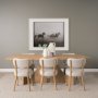70839 - Tarro 84" Rectangular Light Brown Wood w/ Geometrical Base Dining Table