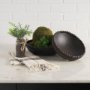 70927 - Wendell Dark Brown Wood w/ Wood Beads Round Bowls