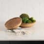 70928 - Wendell Light Brown Wood w/ Wood Bead Round Bowls