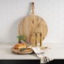 70936 - Karana Natural Solid Wood Round Serving Boards