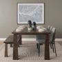 71018-AB - Wolcott Rectangular Dark Brown Solid Wood Dining Table