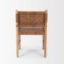 70799 - Shane Brown Wood w/ Woven Brown Leather Dining Armchair